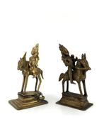 Paar Khandoba - Brons, Messing - India - 17e - 18e eeuw, Antiek en Kunst