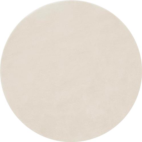 tectake Kortpolig vloerkleed Soft Zone - crème, Ø 120 cm, Huis en Inrichting, Stoffering | Tapijten en Vloerkleden, Verzenden