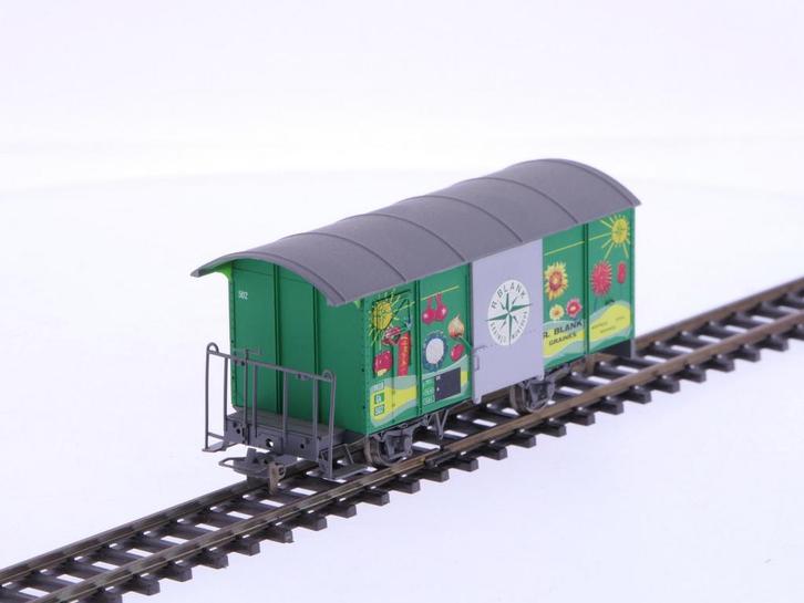 Schaal H0m Bemo 2274 302 gesloten goederenwagon Gk 502 B..., Hobby en Vrije tijd, Modeltreinen | H0, Gelijkstroom, Wagon, Zo goed als nieuw