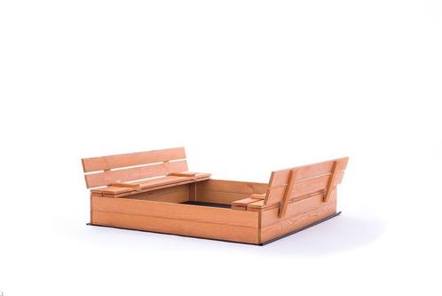 Zandbak - met deksel & bankjes - 120x120cm - geïmpregneer.., Kinderen en Baby's, Speelgoed | Buiten | Zandbakken, Nieuw, Ophalen of Verzenden