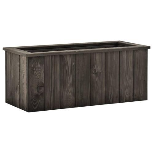 vidaXL Plantenbak verhoogd 74x32x30 cm massief grenenhout, Tuin en Terras, Bloempotten, Nieuw, Verzenden