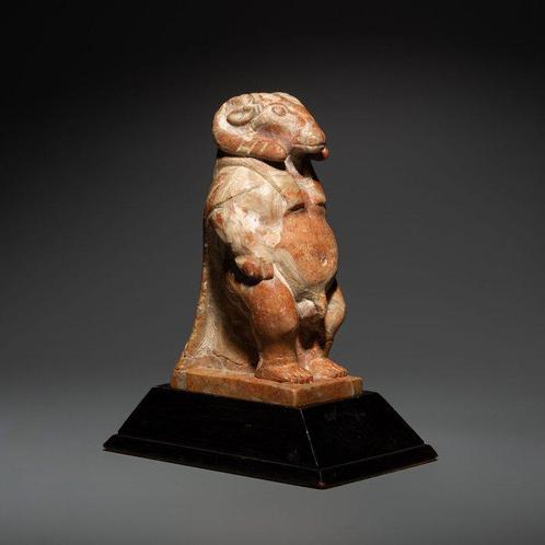 Égypte ancienne Pierre Sculpture de Bes sous forme, Verzamelen, Mineralen en Fossielen