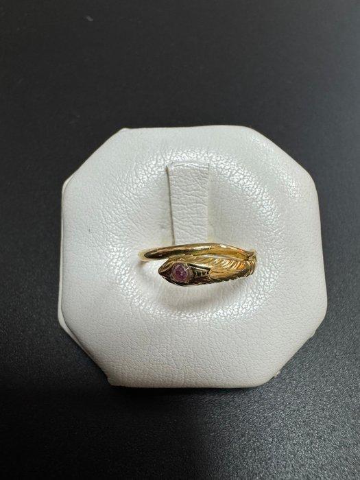 Sans prix de réserve - Bague - 18 carats Or jaune Rubis, Handtassen en Accessoires, Ringen