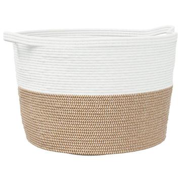 Wasmand Bruin/Wit | OP = OP | Ã60x36cm Katoen, Verzenden