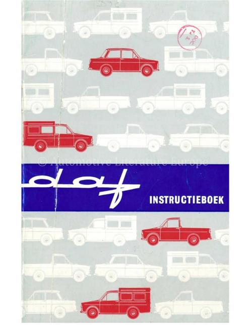1963 DAF INSTRUCTIEBOEKJE NEDERLANDS, Auto diversen, Handleidingen en Instructieboekjes