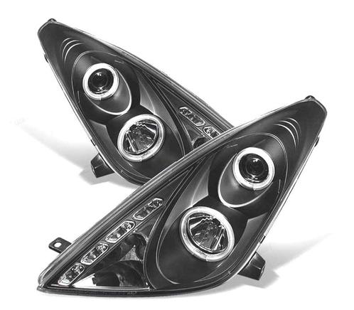 Phare Avant Angel Eyes Pour Toyota Celica 01-07 Noir, Auto-onderdelen, Verlichting, Verzenden