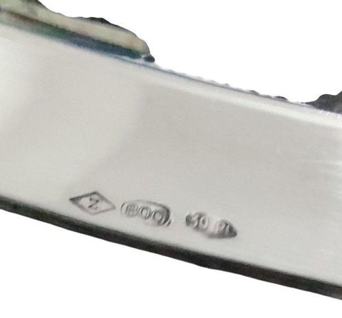 Plateau - Argent 800 - Plateau ovale en argent, Antiek en Kunst, Antiek | Zilver en Goud