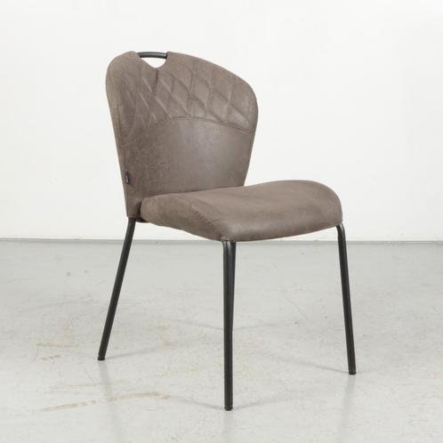 Eetkamerstoel  Västerås - Antraciet - Eco leder, Huis en Inrichting, Stoelen, Gebruikt, Ophalen of Verzenden