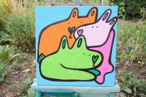 Kev Munday (1986) - Three Rabbits, Antiek en Kunst, Kunst | Schilderijen | Modern