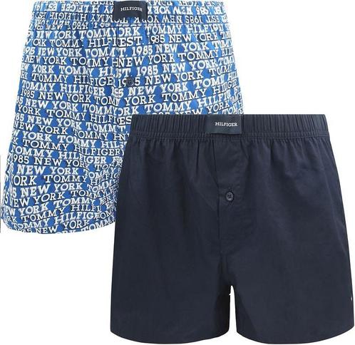 Tommy Hilfiger Boxer Woven 2-Pack Navy Blauw maat M Heren, Kleding | Heren, Ondergoed, Blauw, Boxer, Verzenden