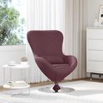 vidaXL Eierschommel in Paarse Stof, Huis en Inrichting, Fauteuils, Verzenden, Nieuw