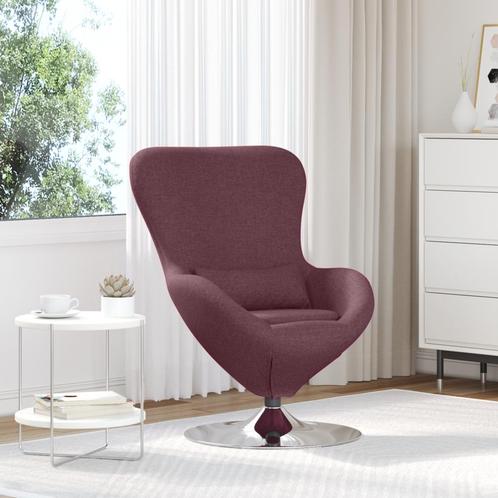 vidaXL Eierschommel in Paarse Stof, Huis en Inrichting, Fauteuils, Nieuw, Verzenden