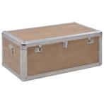 vidaXL Opbergkist 91x52x40 cm massief vurenhout bruin, Huis en Inrichting, Kasten | Overige, Verzenden, Nieuw
