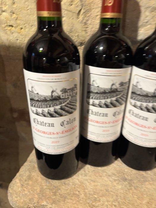 2019 Château Calon - St-Georges-St-Émilion - 6 Flessen (0.75, Collections, Vins