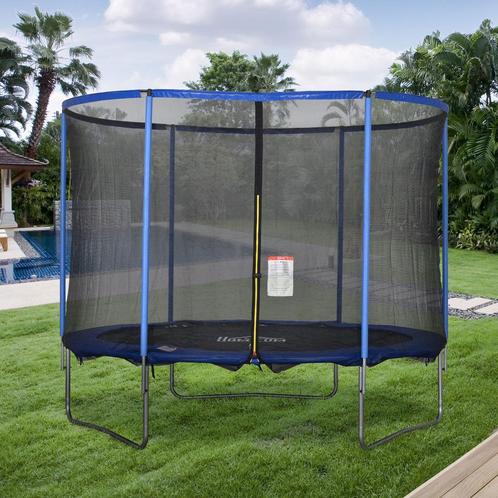 Tuintrampoline - Veiligheidsnet - Buitenfitness - Staalblauw, Kinderen en Baby's, Speelgoed | Buiten | Trampolines, Nieuw, Ophalen of Verzenden