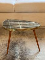 Bijzettafel - Hout, Messing, Resopal - Niervormige tafel, Huis en Inrichting, Nieuw