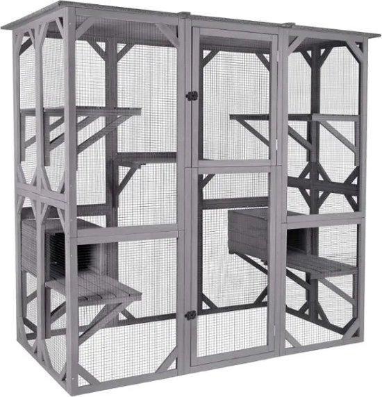 MaxxPet Kattenkooi -kattenvolière - kattenren 166x90x180cm, Dieren en Toebehoren, Katten-accessoires, Nieuw, Ophalen of Verzenden