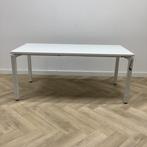 Tweedehands slinger bureau 160x80 cm, wit, Huis en Inrichting, Bureaus, In hoogte verstelbaar, Gebruikt, Bureau