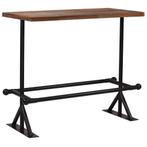 vidaXL Table de bar Bois de récupération massif Marron 120x6