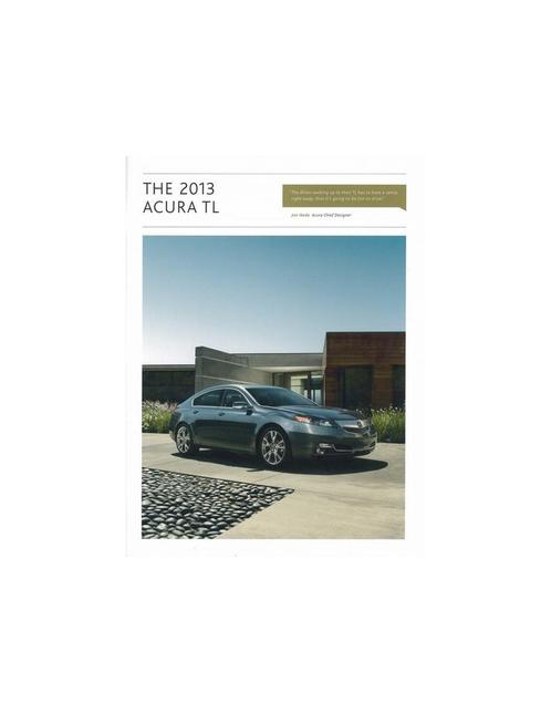 2013 ACURA TL BROCHURE ENGELS, Boeken, Auto's | Folders en Tijdschriften, Ophalen of Verzenden