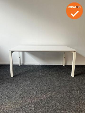 Vergadertafel Basic - 4-poots - 140x80cm - met wit onderstel, Vergader- of Presentatieruimte, Ophalen of Verzenden, Gebruikt, Tafel