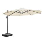 Vrijdragende Parasol | VENICE | Crème | UV-/Vlambestendig |, Verzenden, Nieuw in verpakking