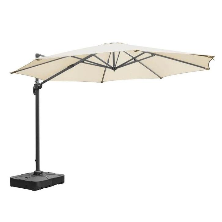 Vrijdragende Parasol | VENICE | Crème | UV-/Vlambestendig |, Zakelijke goederen, Horeca | Keukenapparatuur, Nieuw in verpakking