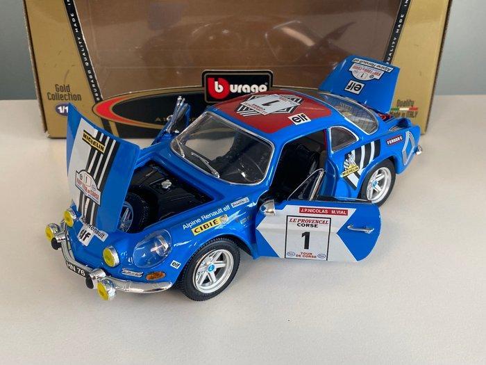 Bburago 1:16 - Modelauto - Alpine A110 1600S #1 Winner Tour, Hobby en Vrije tijd, Modelauto's | 1:5 tot 1:12