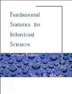 Fundamental Statistics For Behavioral Sciences 9780534523718, Livres, Robert Mccall, Mccall, Verzenden