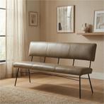 Leren eetkamerbank Solid - Granada Taupe (taupe/bruin) -, Huis en Inrichting, Ophalen of Verzenden, Nieuw, Leer