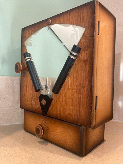Kast - Hout - Art Deco hangkastje, Antiek en Kunst, Kunst | Designobjecten