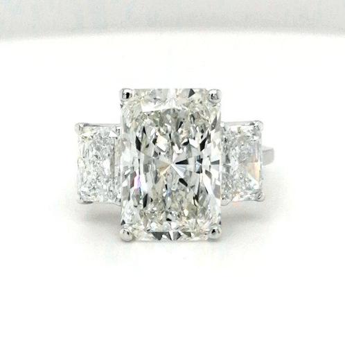Zonder Minimumprijs - Ring - 14 karaat Witgoud -  8.27ct., Handtassen en Accessoires, Ringen