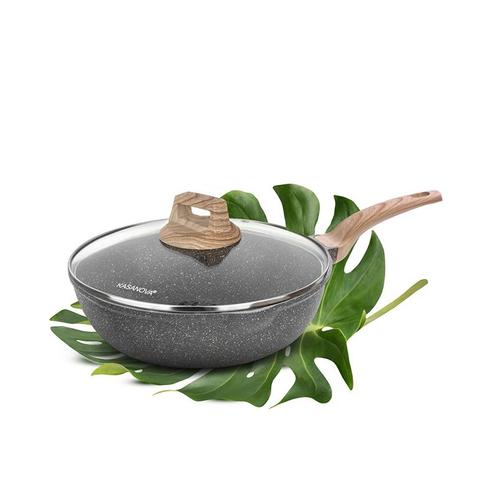 Kasanova - braadpan / wokpan - diameter 30 cm - inhoud 5.2L, Maison & Meubles, Cuisine | Casseroles & Poêles, Envoi