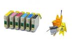 Epson T0801 tot T0806 T0807 SET Reinigings inktcartridges..., Verzenden, Nieuw