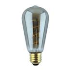 LED Rustic Edison lamp smoked 64mm 4 Watt Dimbaar Extra warm, Verzenden