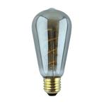 LED Rustic Edison lamp smoked 64mm 4 Watt Dimbaar Extra warm, Verzenden, Nieuw, E27 (groot)