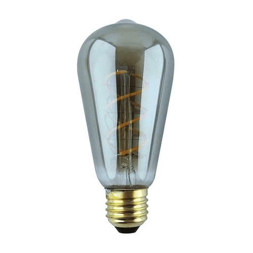 LED Rustic Edison lamp smoked 64mm 4 Watt Dimbaar Extra warm, Huis en Inrichting, Lampen | Losse lampen, Nieuw, E27 (groot), Verzenden