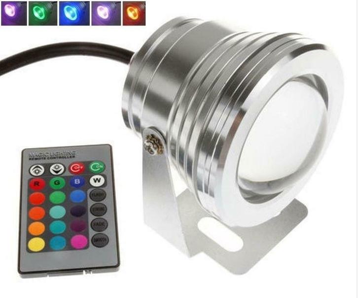10W LED SPOT light RGB Focus Lens outdoor 12 volt -, Jardin & Terrasse, Éclairage extérieur, Envoi