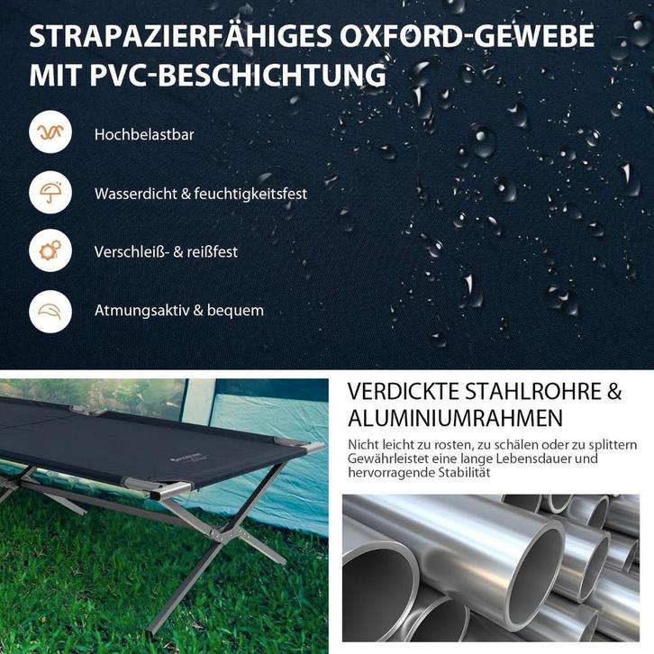 2dekans | Coast Veldbed - Opvouwbaar - inclusief Draagtas -, Huis en Inrichting, Slaapkamer | Beddengoed, Ophalen of Verzenden