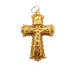 Gouden Antieke hanger van een kruis | 19e eeuws, Overige merken, Goud, Gebruikt, Ophalen of Verzenden