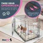 MaxxPet Hondenbench met Plaid - Zwart - 61x43x48 (Dier), Ophalen of Verzenden, Nieuw