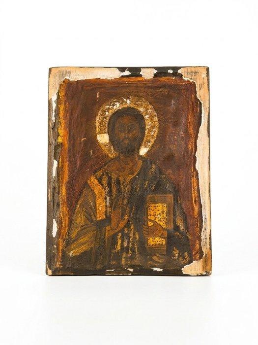 Icoon - Christus Pantokrator - Hout, Antiek en Kunst, Antiek | Boeken en Manuscripten