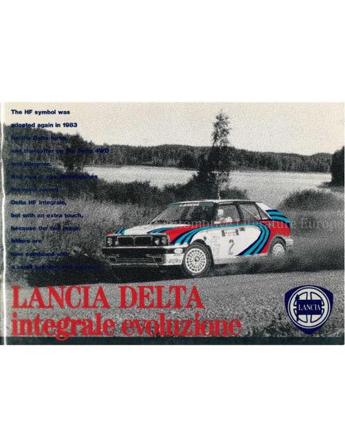 1992 LANCIA DELTA HF INTEGRALE EVOLUZIONE BROCHURE JAPANS, Boeken, Auto's | Folders en Tijdschriften