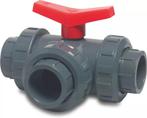 Drieweg kogelkraan 32mm (Pvc Kogelkraan Prof.), Ophalen of Verzenden, Nieuw