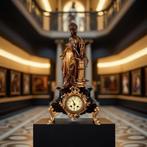 Pendule de cheminée - Régule, Verre, Laiton - 1850-1900