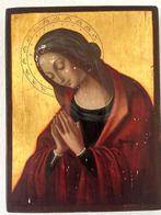 Italiaanse school (XIX) - Madonna in preghiera fondo oro -