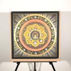 Painting of Tibetan Tradition - Mandala Mantra with, Nieuw