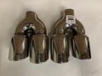 rvs dubbel 3,5 inch Uitlaat sierstukken set R + L, Auto-onderdelen, Uitlaatsystemen, Ophalen of Verzenden, Nieuw