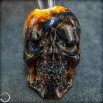 Crâne en ambre naturelle – une sculpture expressive avec un, Antiquités & Art, Curiosités & Brocante