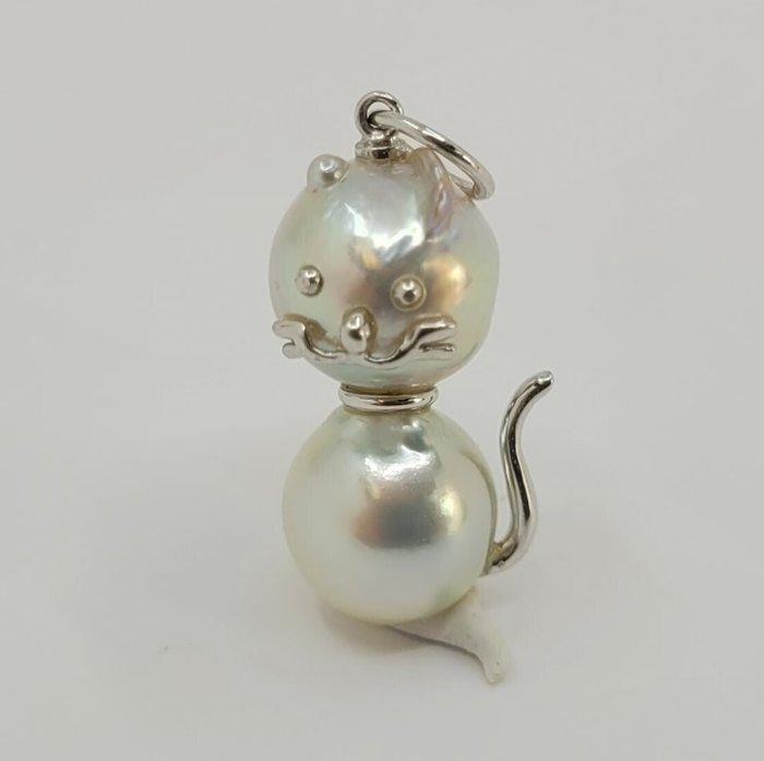 Collier avec pendentif - 18 carats Or blanc Perle - Perles, Bijoux, Sacs & Beauté, Bijoux anciens